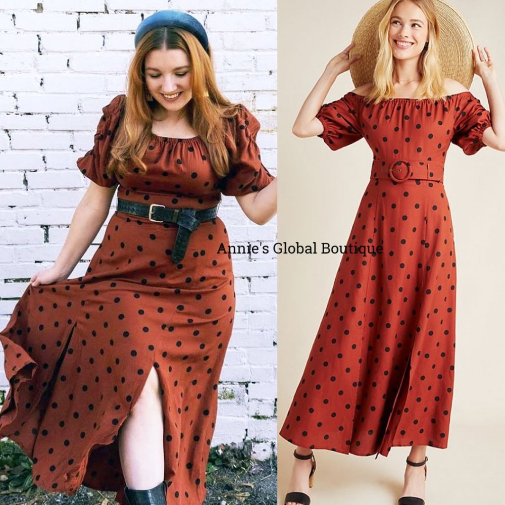 NWT ANTHROPOLOGIE Lucienne Belted Maxi Dress - Picture 3 of 8